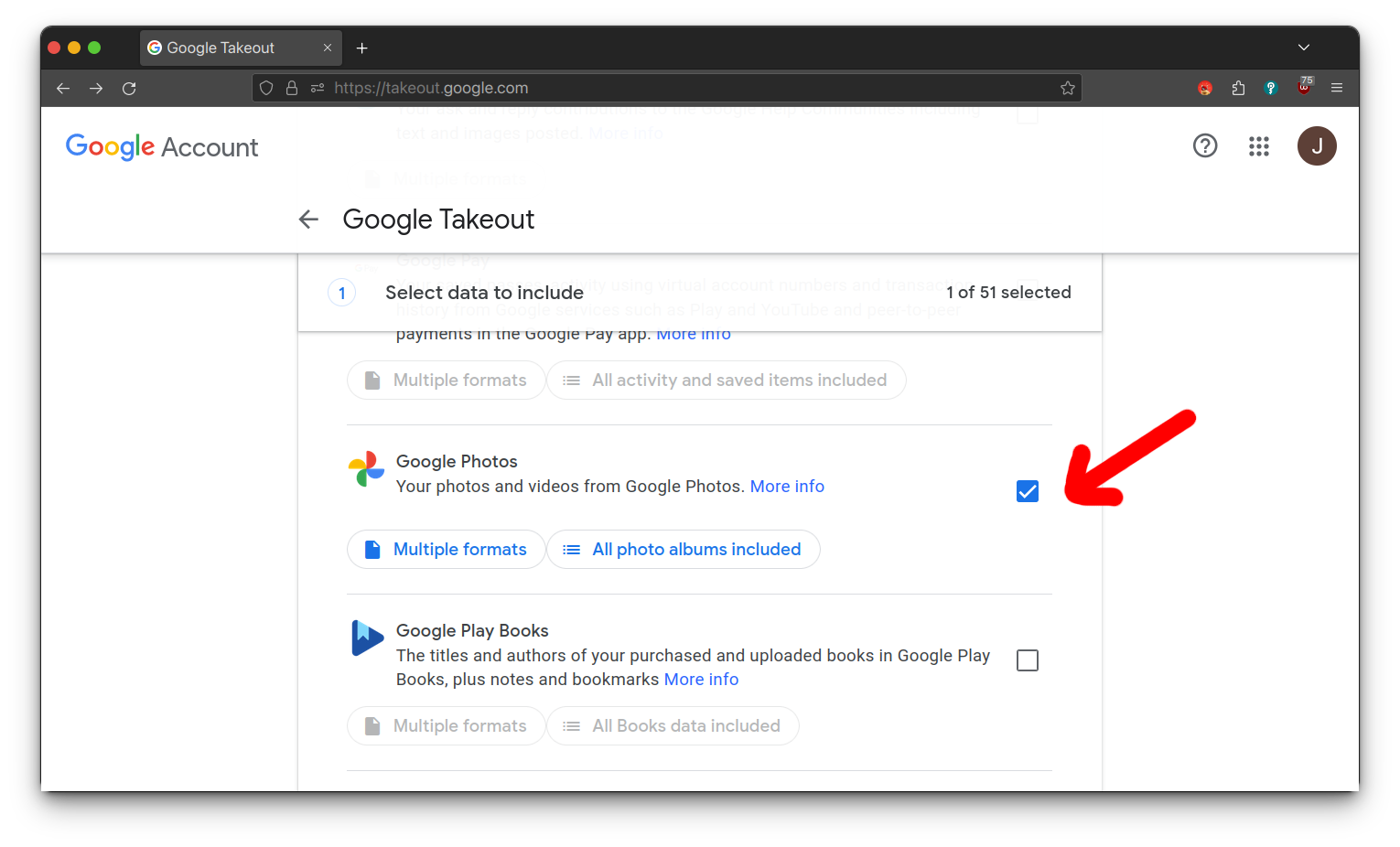 Google takeout